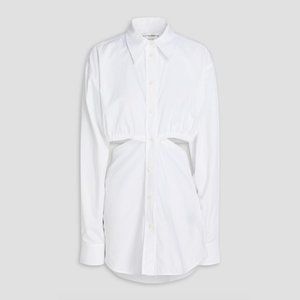 VICTORIA BECKHAM Open Back Cut-Out Mini Shirtdress